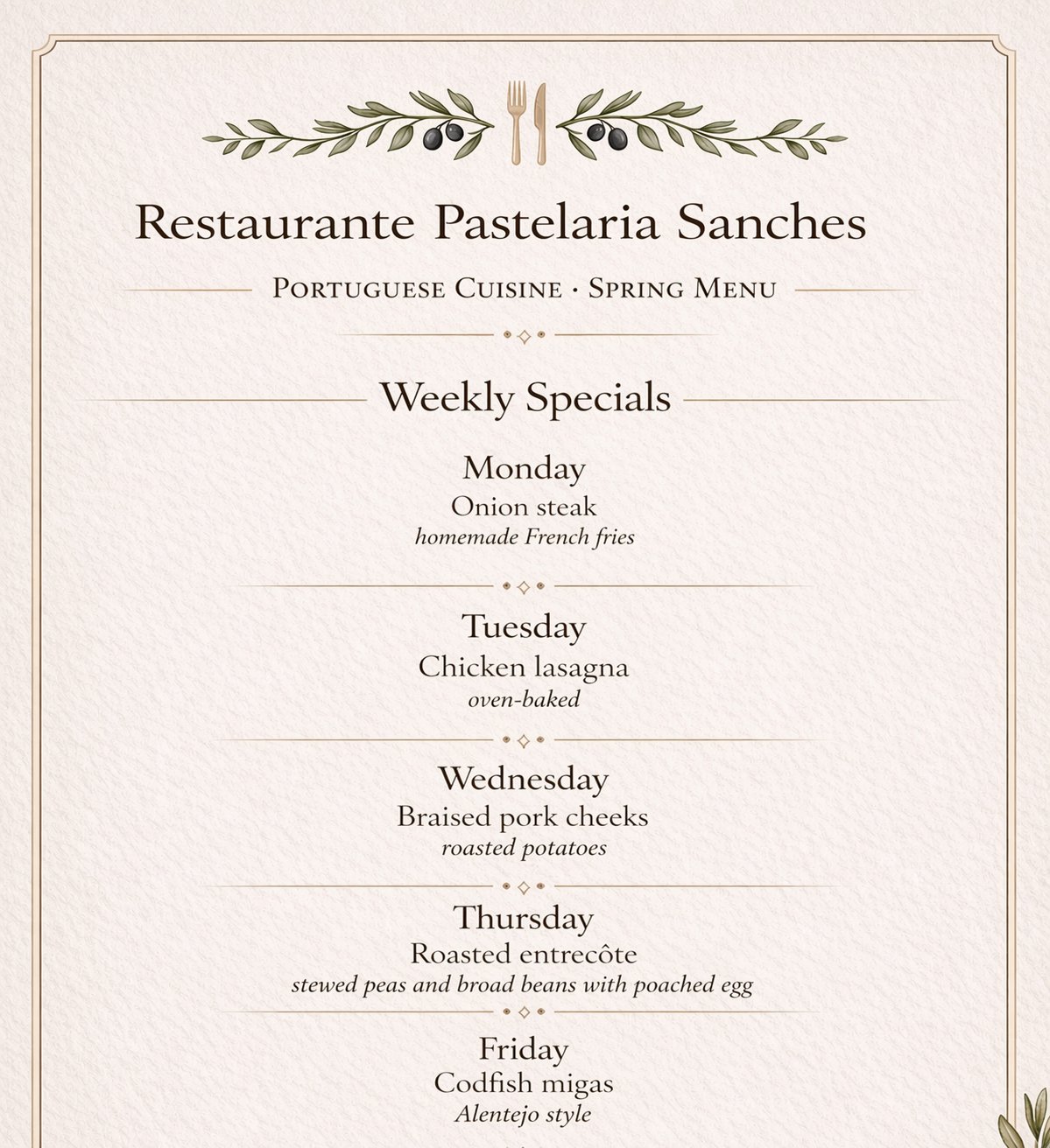 Restaurante Pastelaria Sanches
