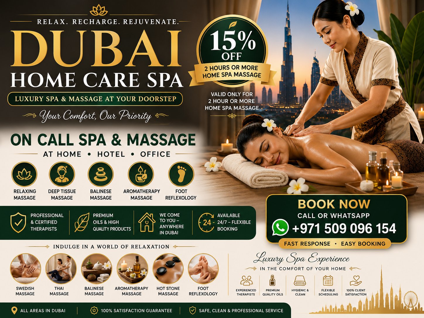 DUBAI HOME/ONCALL SPA SERVICE