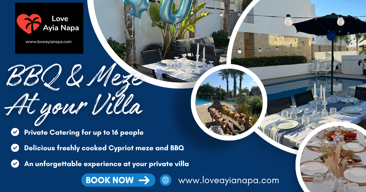 BBQ and meze catering at private villas in Ayia Napa