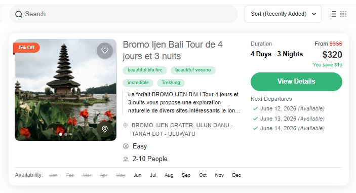 bromo ijen tumpoak sewu 4 days 3 nights
