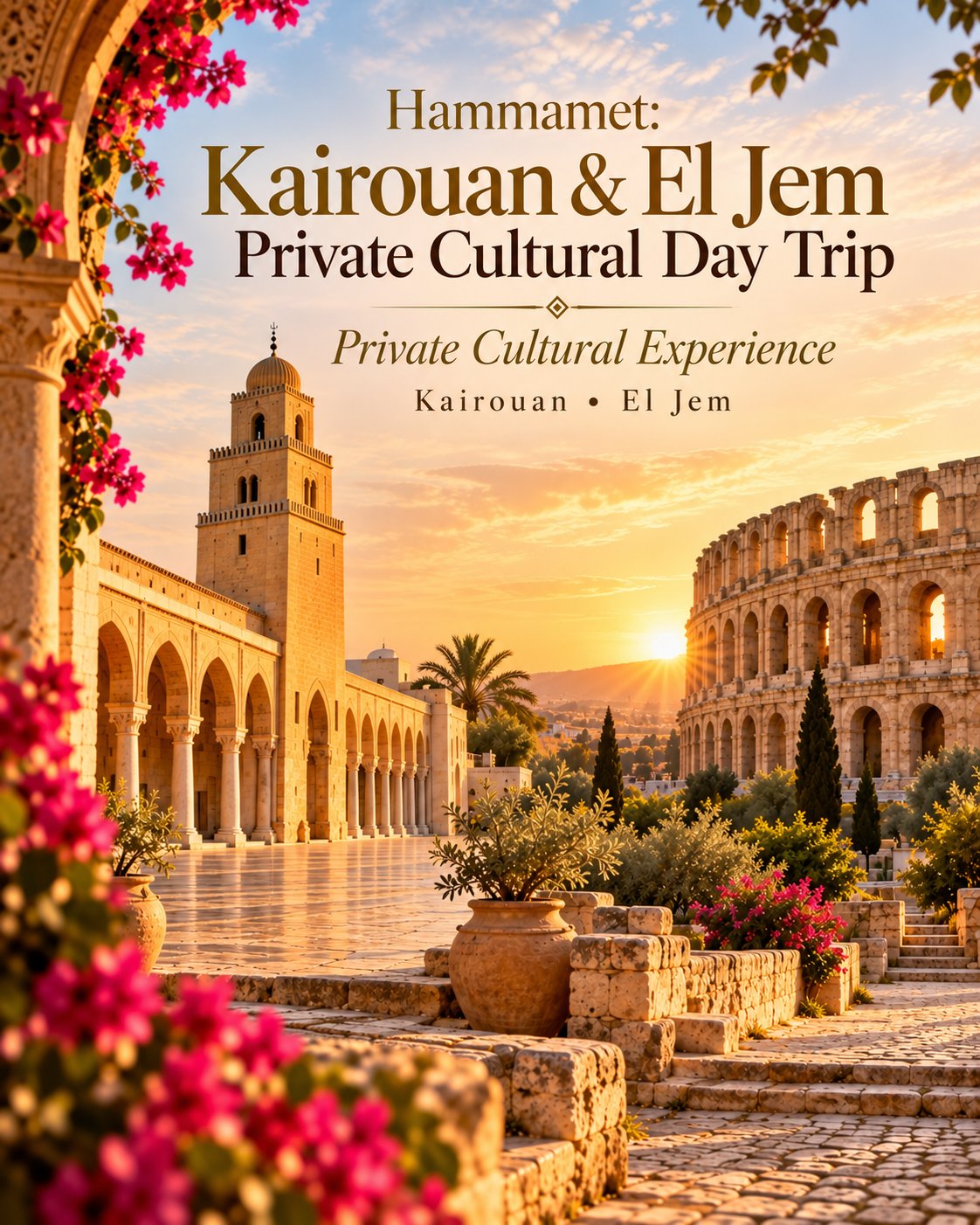Hammamet : excursion culturelle privée d'une journée à Kairouan et El Jem