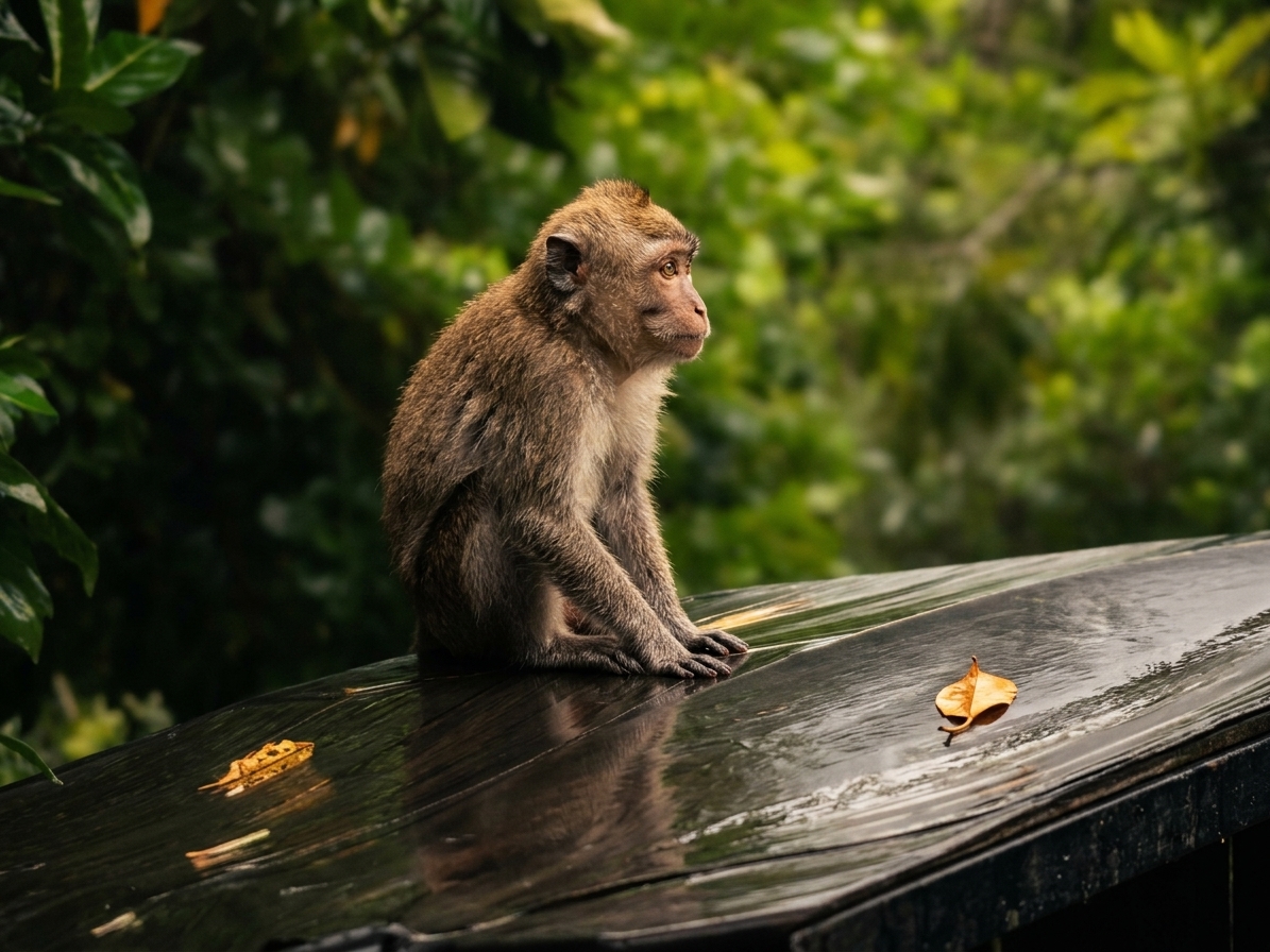 Tok macaque monkeys - Koggala Lake