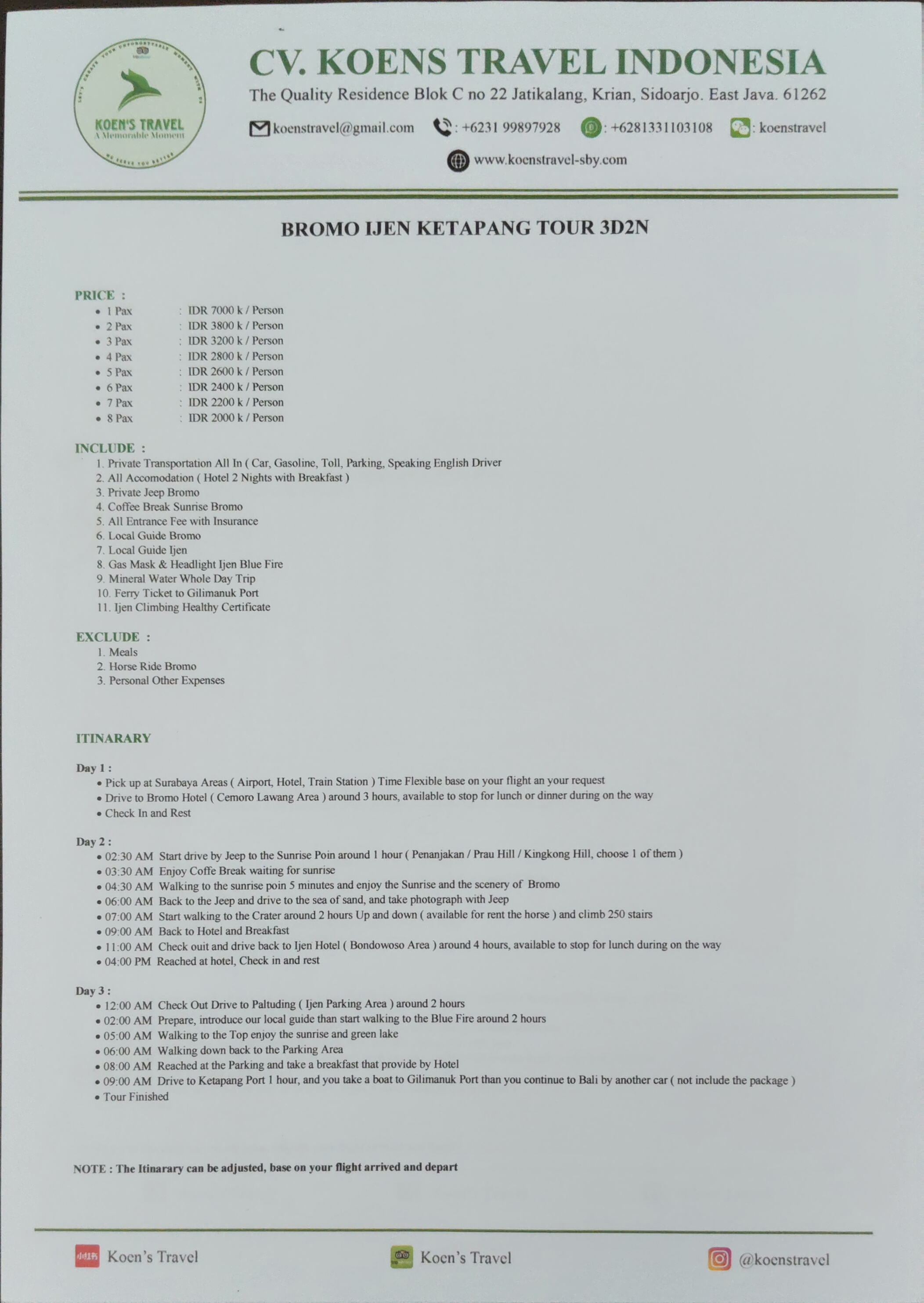 Tour Package