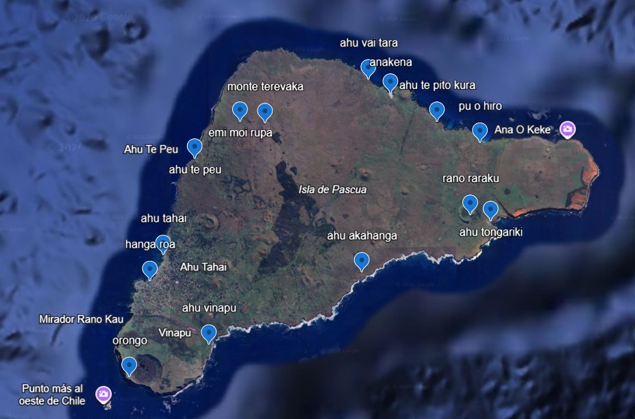 Rapanui Island map