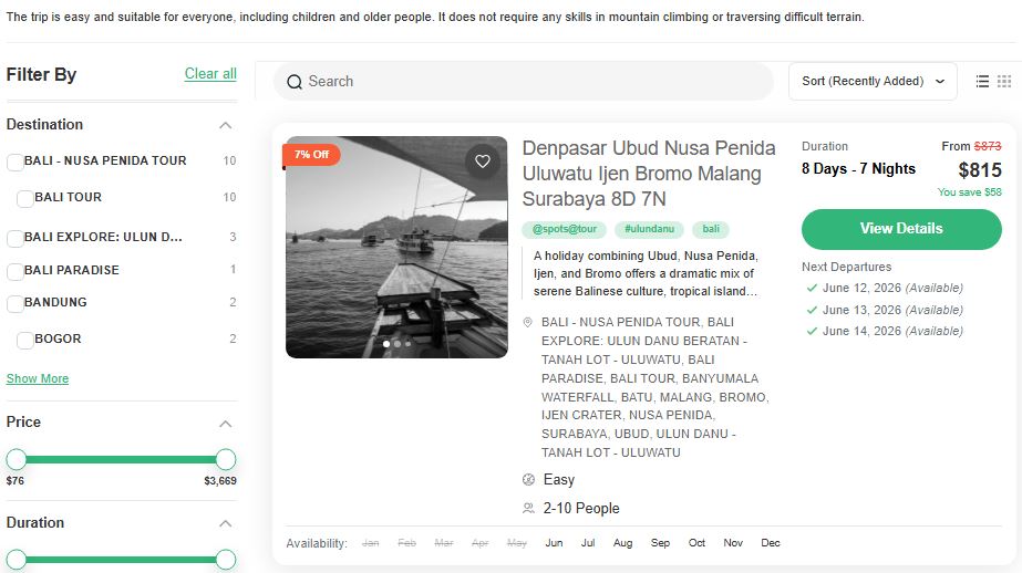 Denpasar Bromo 8d 7n