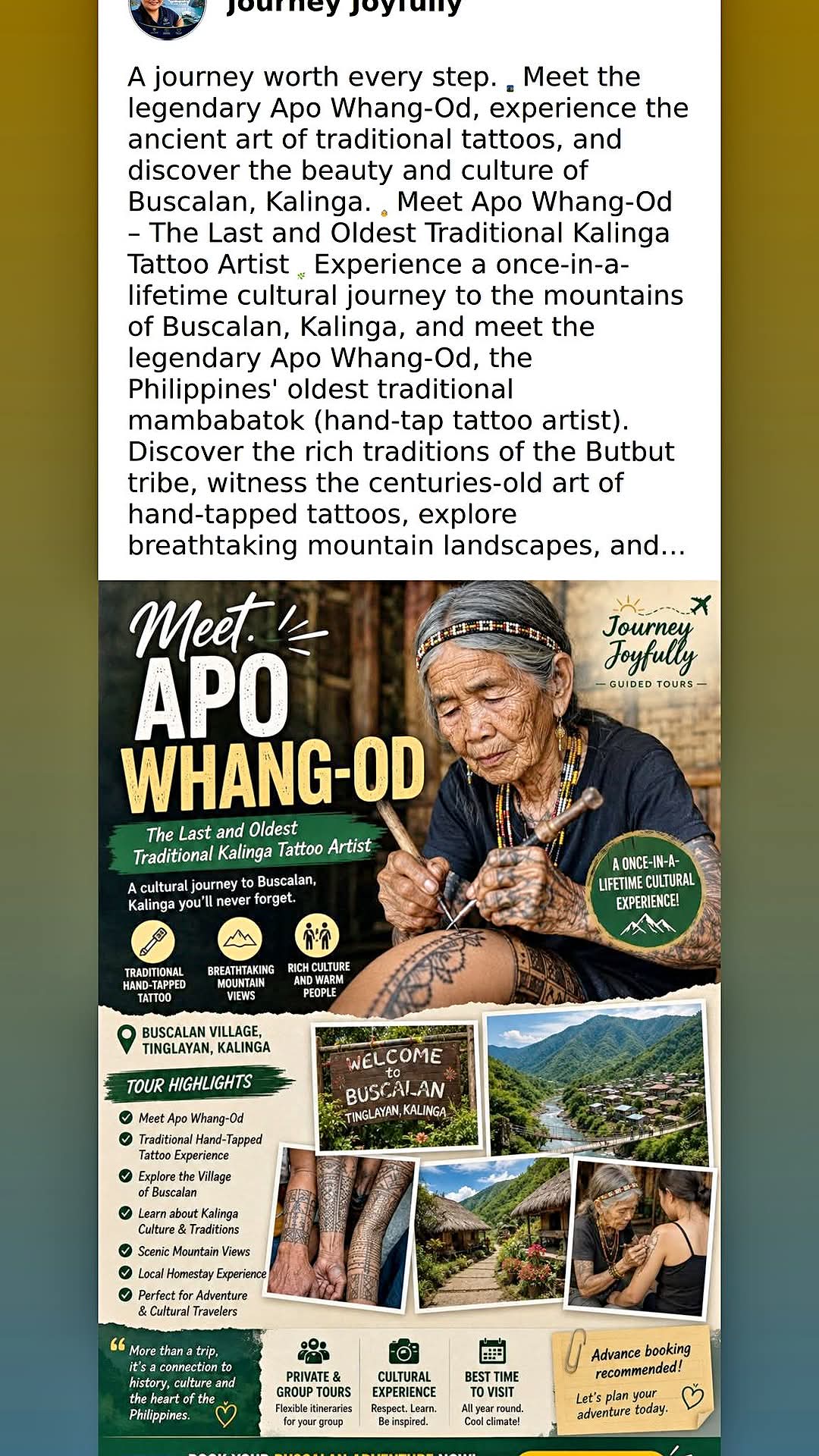 Buscalan Tattoo Heritage Tour: Meet Apo Whang-Od