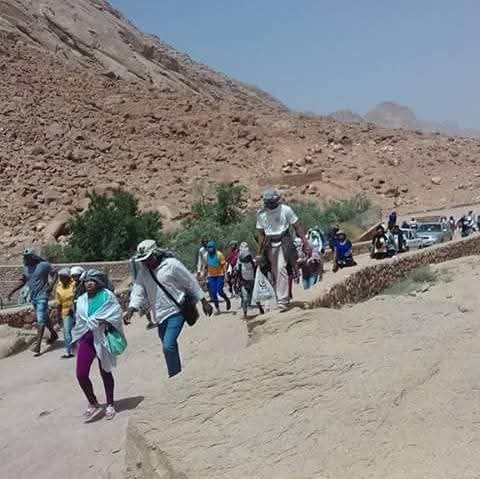 On Our Way To The Top Mountain Of MOUNT SINAI MOUNTAIN in Egypt