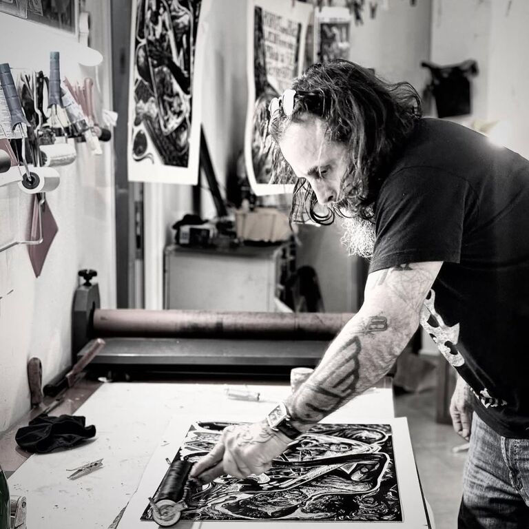 Lino Print Art House