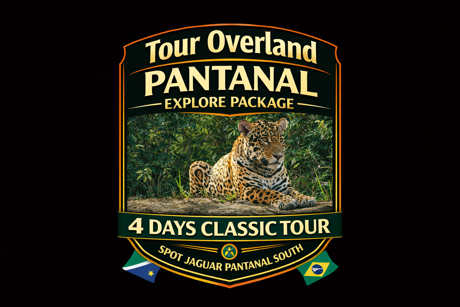 Spot jaguar pantanal south