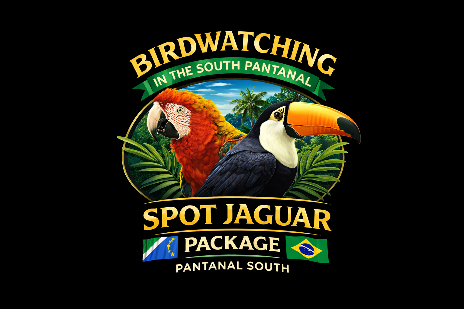 Spot jaguar pantanal south