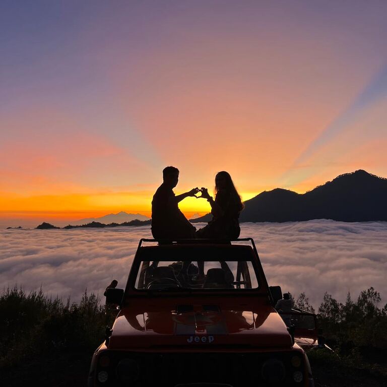 Exclusive Mount Batur Jeep sunrise with aesthetic cafe shop