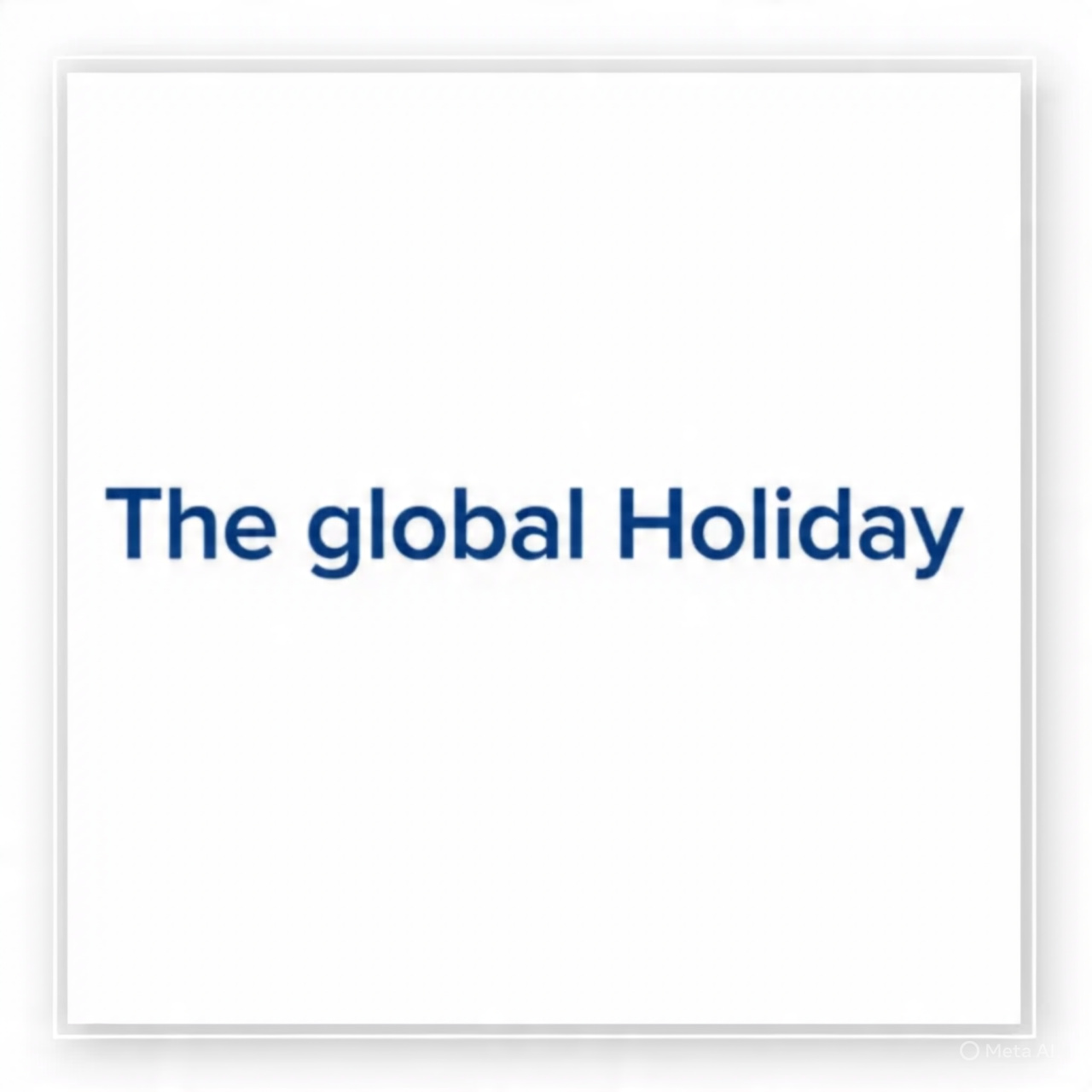 The Global Holiday