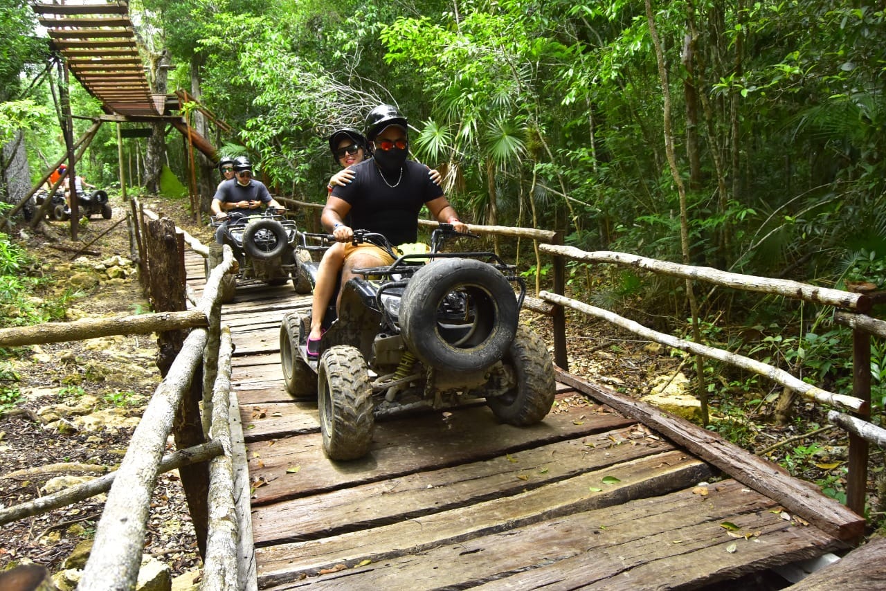 ATV zipline and cenote