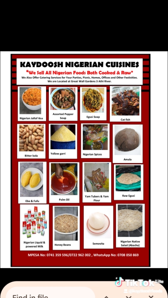 Kaydoosh Nigerian foods nairob