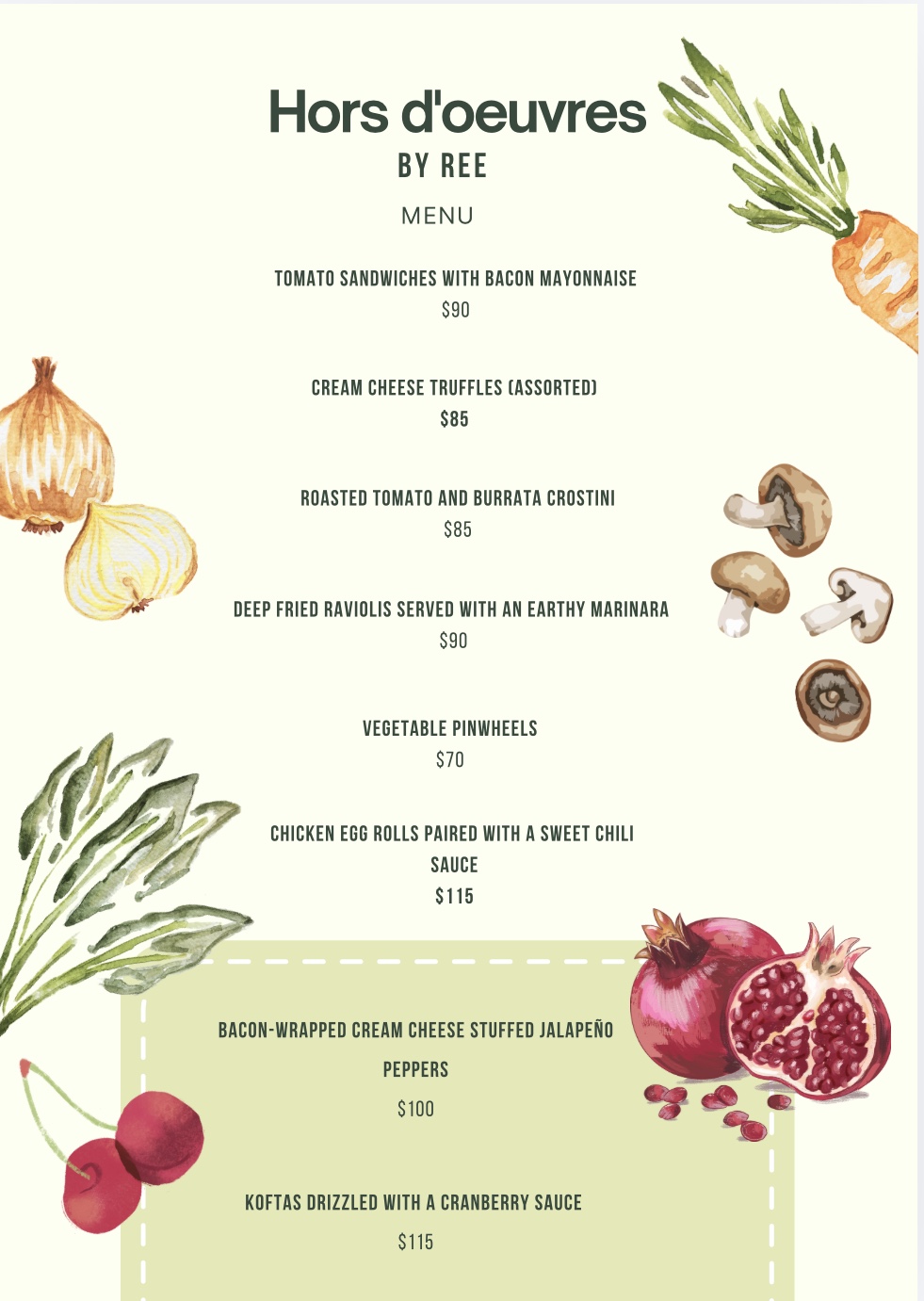 Hors d'Oeuvres By Ree