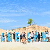 Bintan blue lake and desert