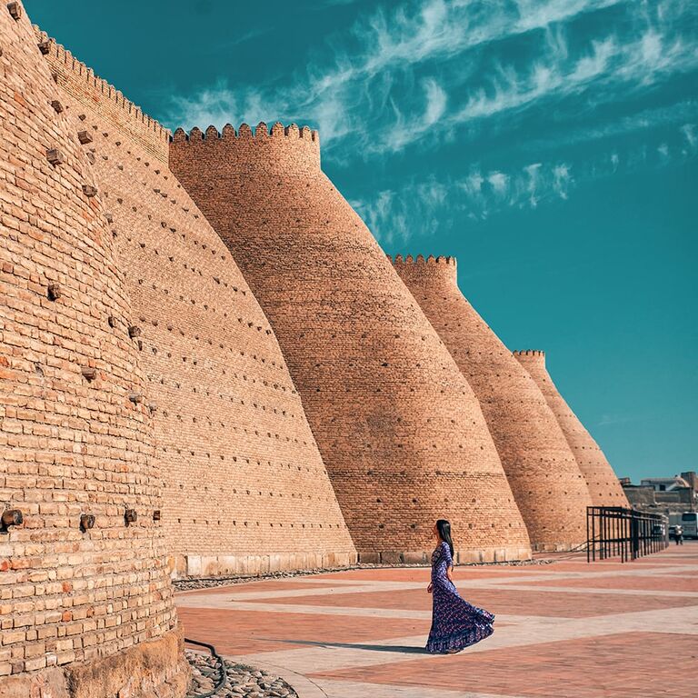 A Group Tour Of Bukhara City.