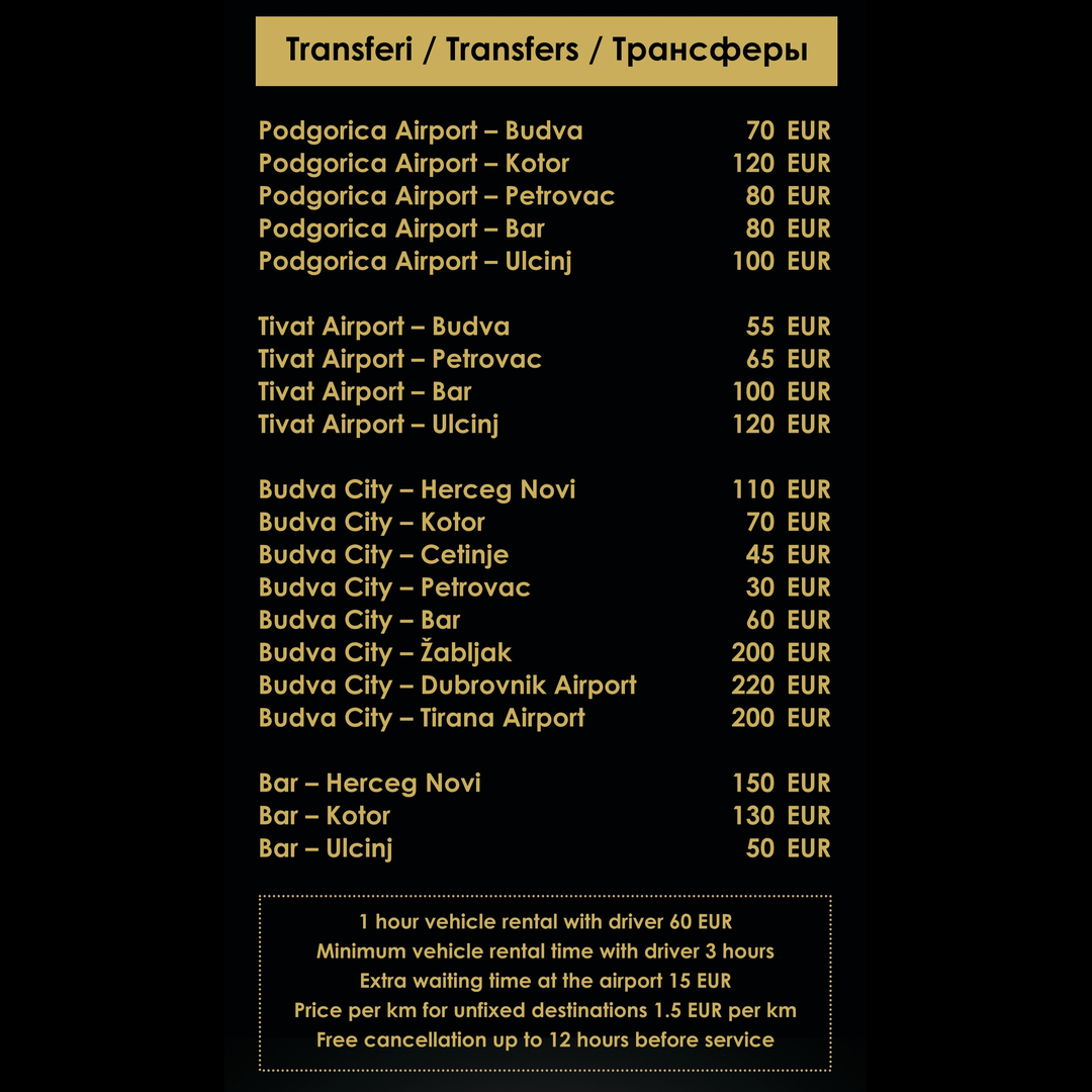 Elite Transfers Montenegro