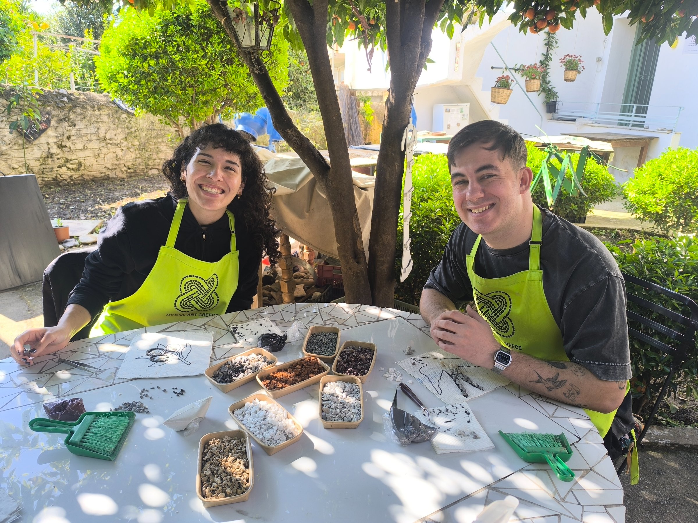Mosaic Art Greece, mosaic studio/garden