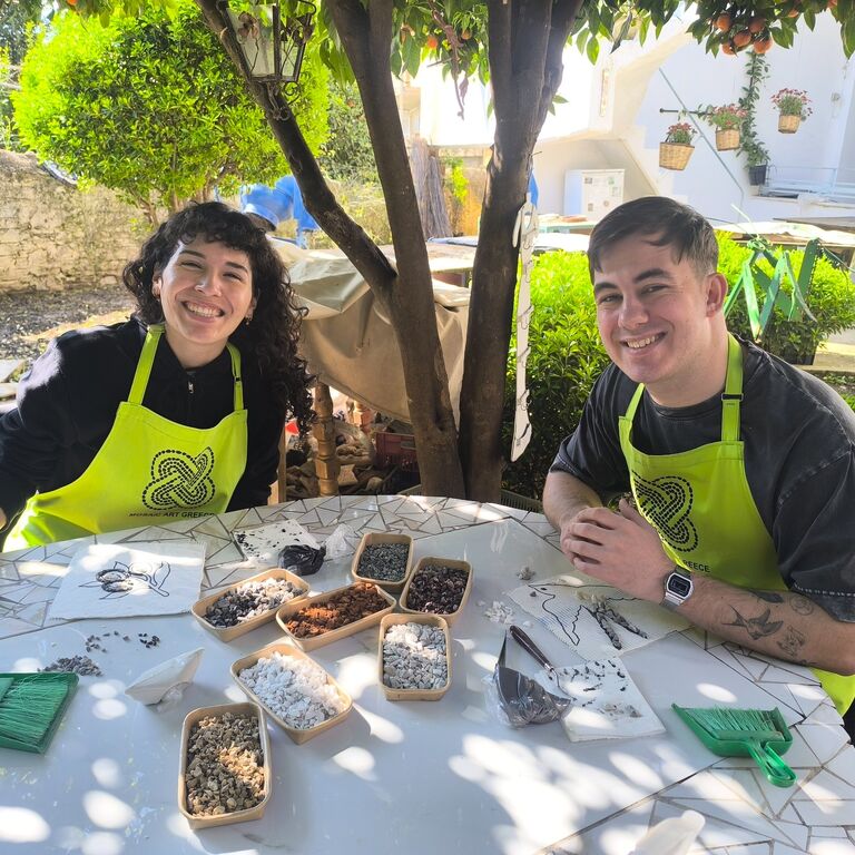 Mosaic Art Greece, mosaic studio/garden