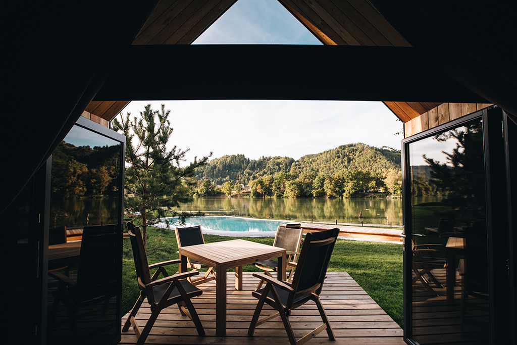 Chocolate Village by the river