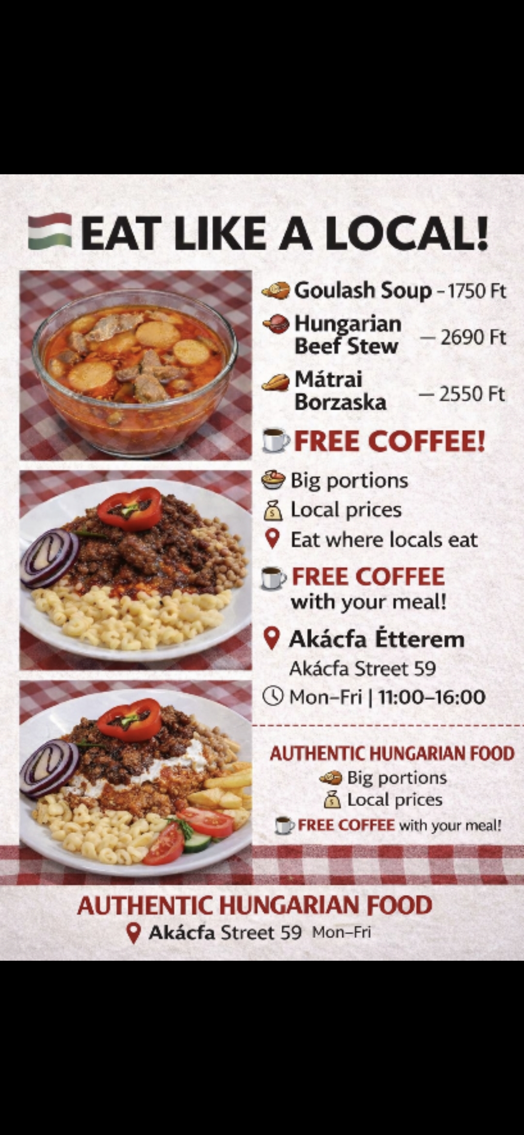 Akácfa étterem étkezde