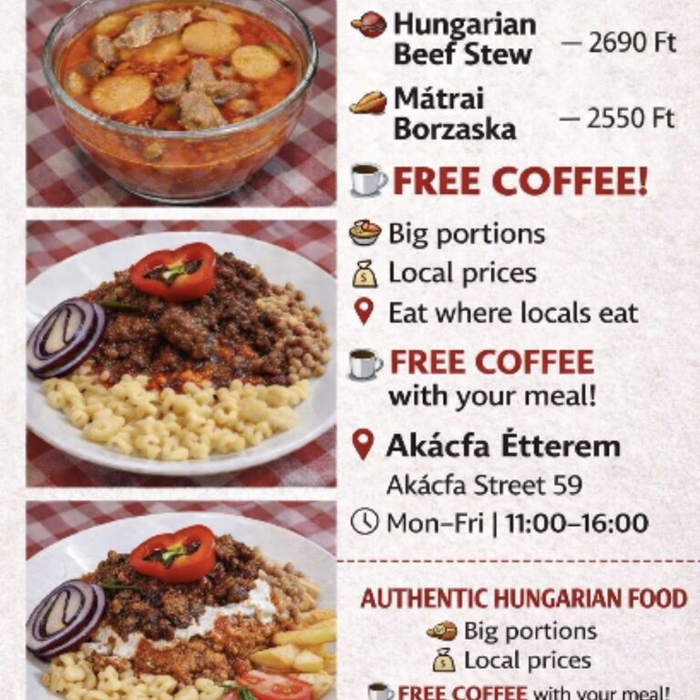Akácfa étterem étkezde