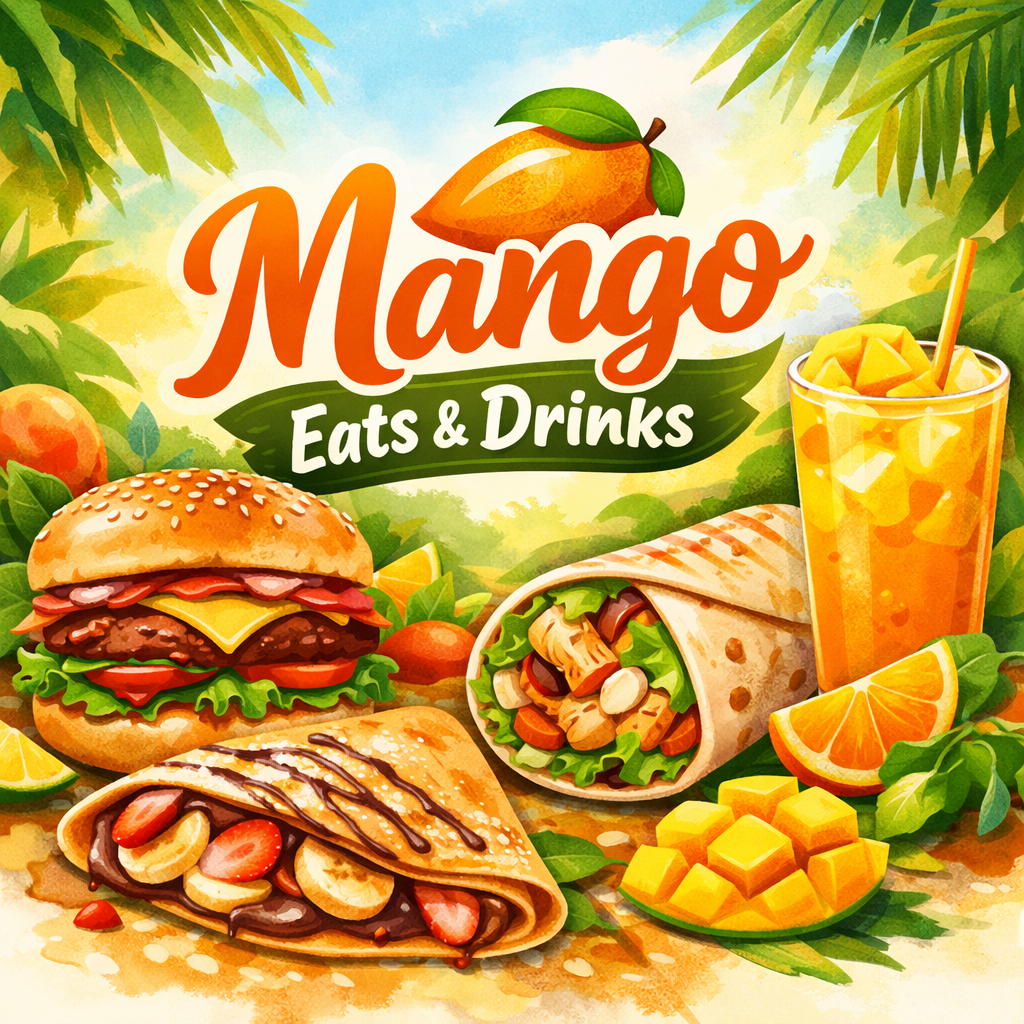 Mango eats and drinks