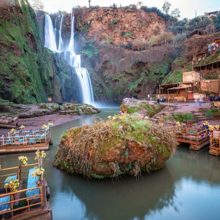 Small group Ouzoud Waterfall Guided Tour Boat Ride from Marrakech