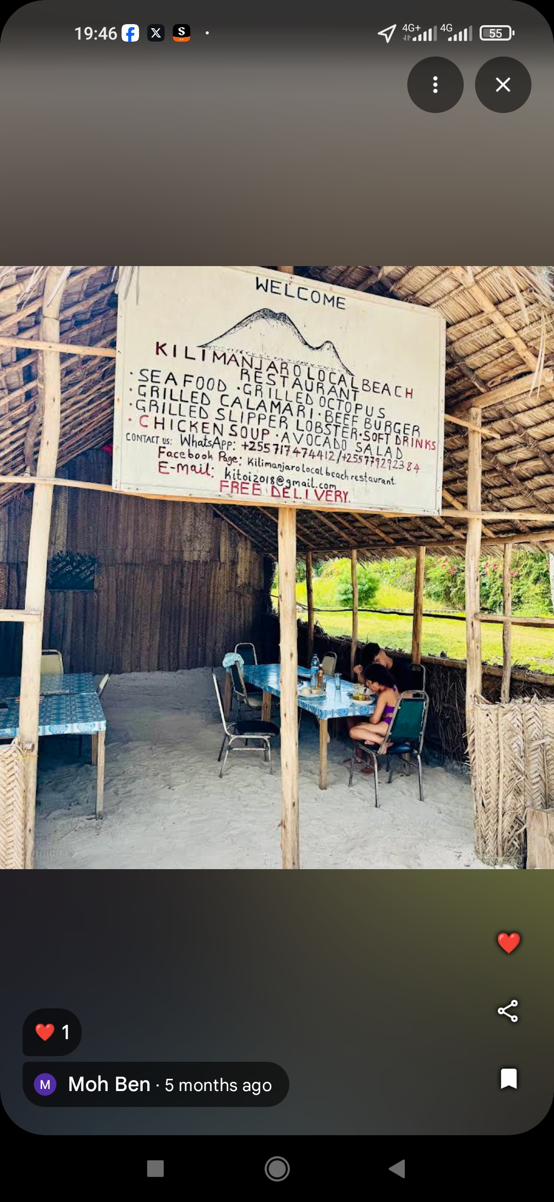 Kilimanjaro beach Local Resta