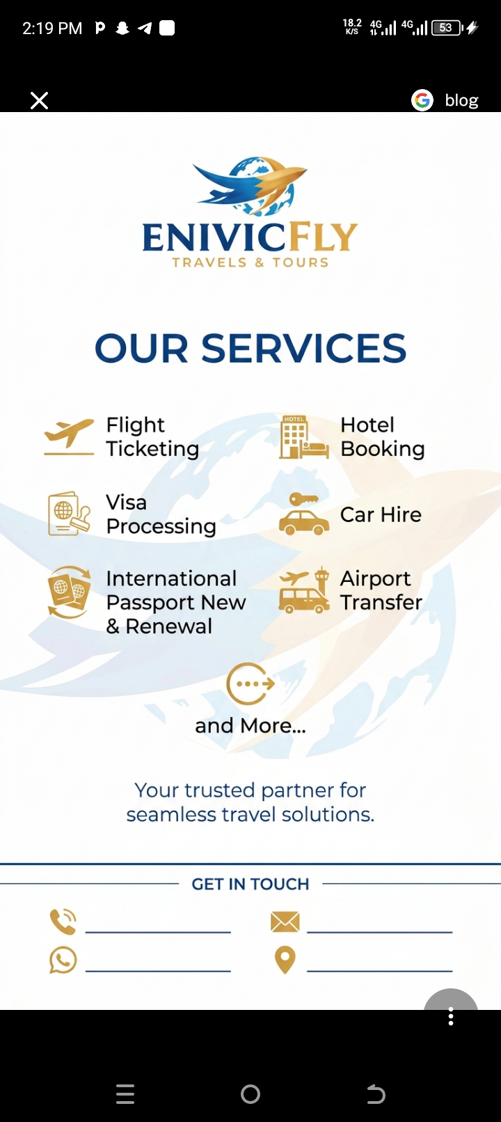 Enivicfly travels and tours