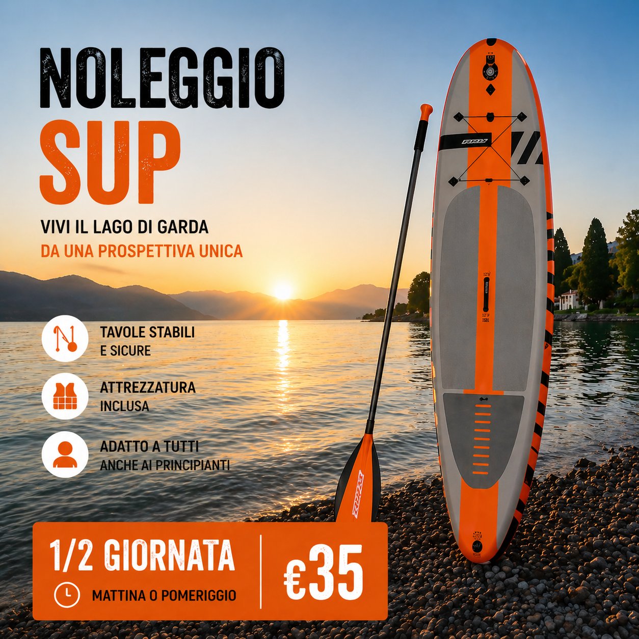 Sup Garda Lake
