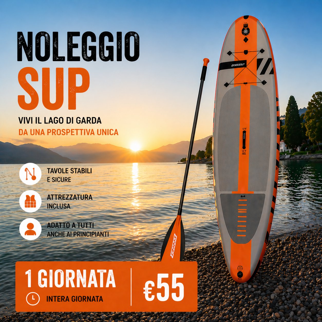 Sup Garda Lake
