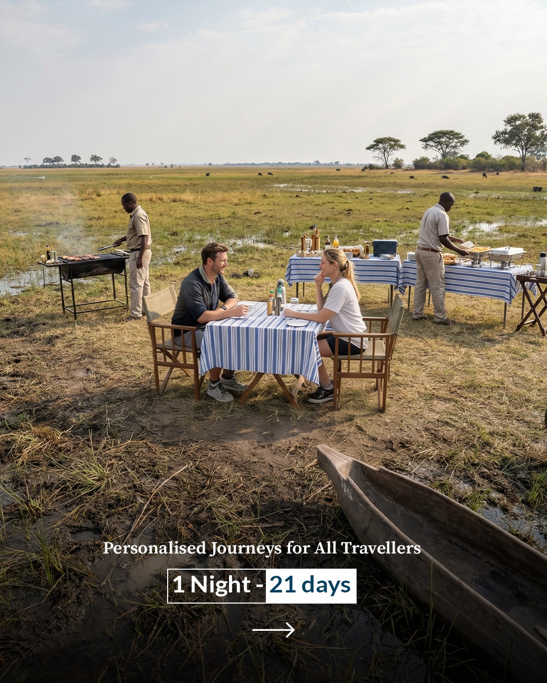 7-Day Moremi and Khwai Safari