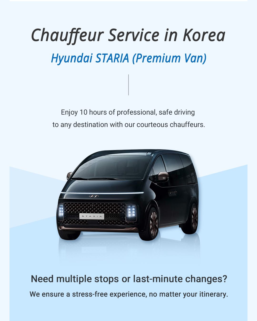 Bluesky Charter Car in Korea