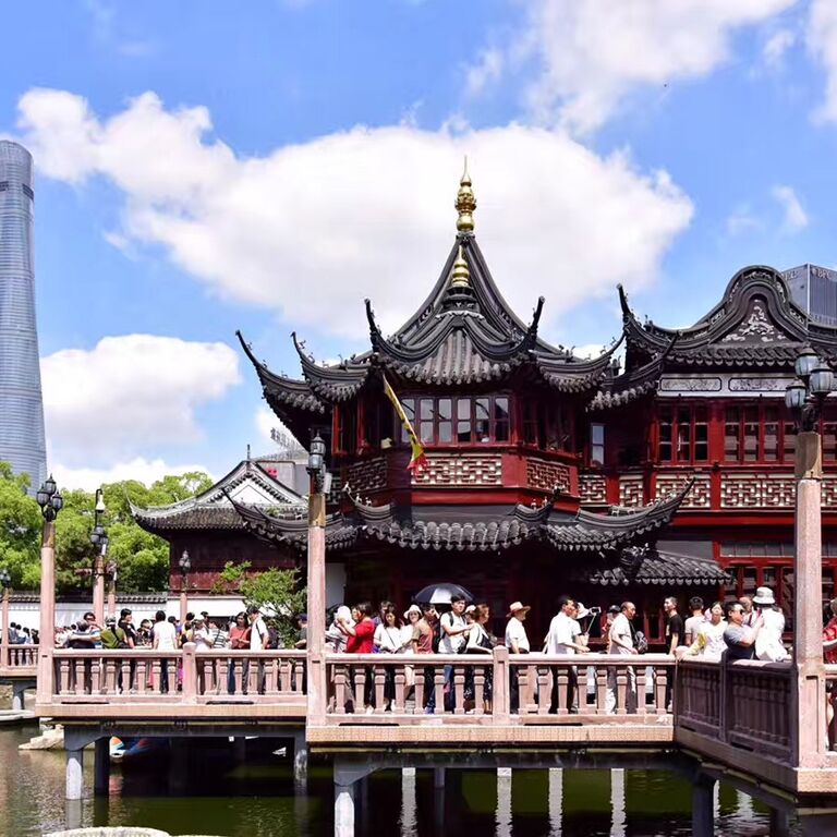 Half-day daytime: Yu Garden, the Bund, Shanghai Tower