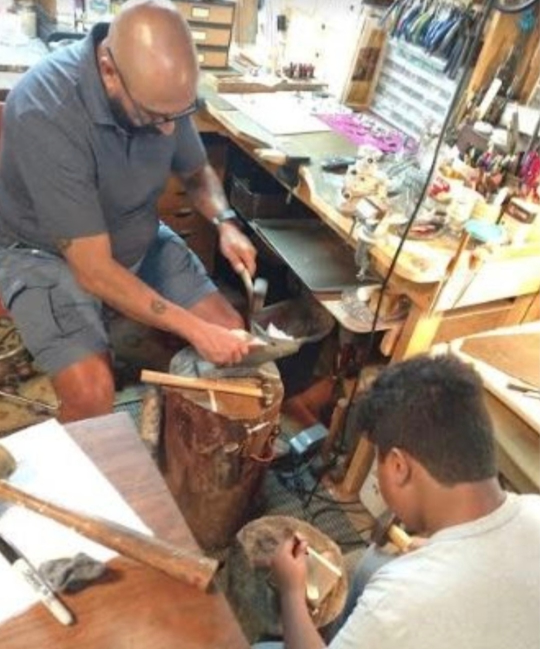 Metalsmithing in Rustic Studio