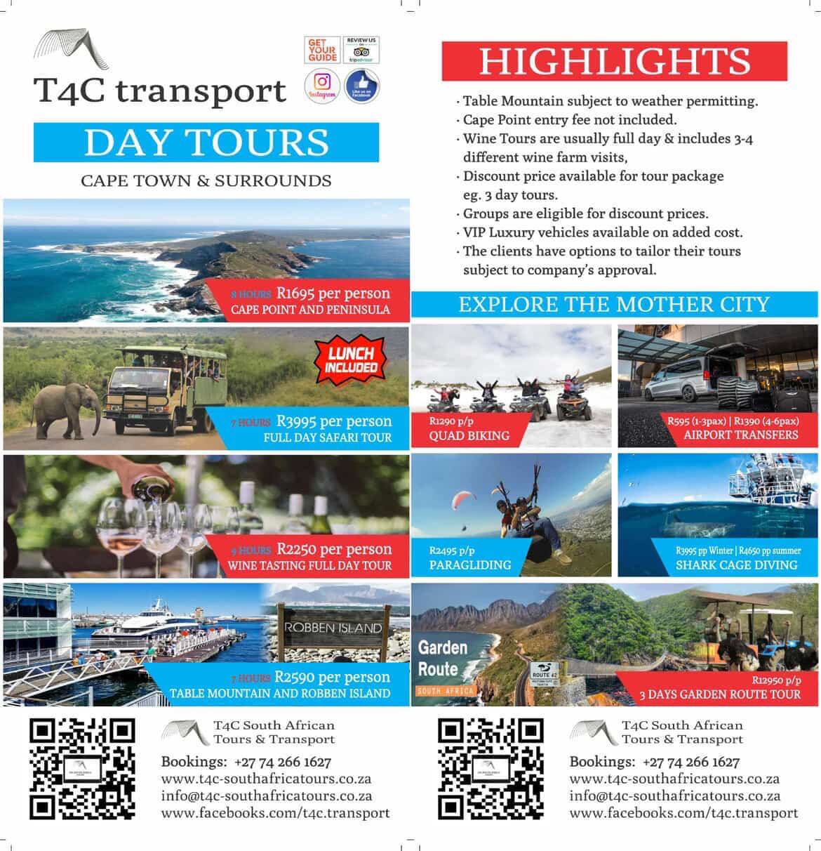 T4C SOUTH AFRICAN TOURS