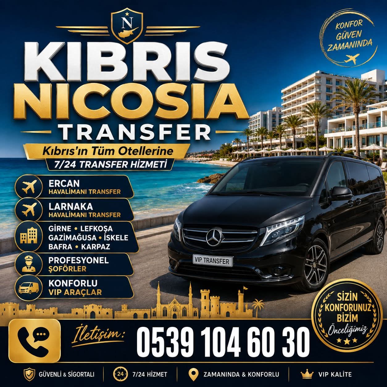 Kıbrıs Nicosia Transfer Ercan