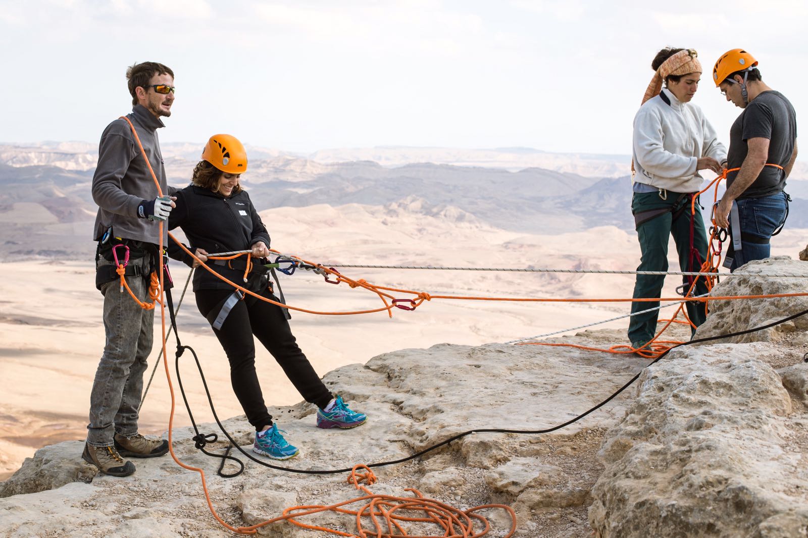 Rappelling Mitzpe Ramon