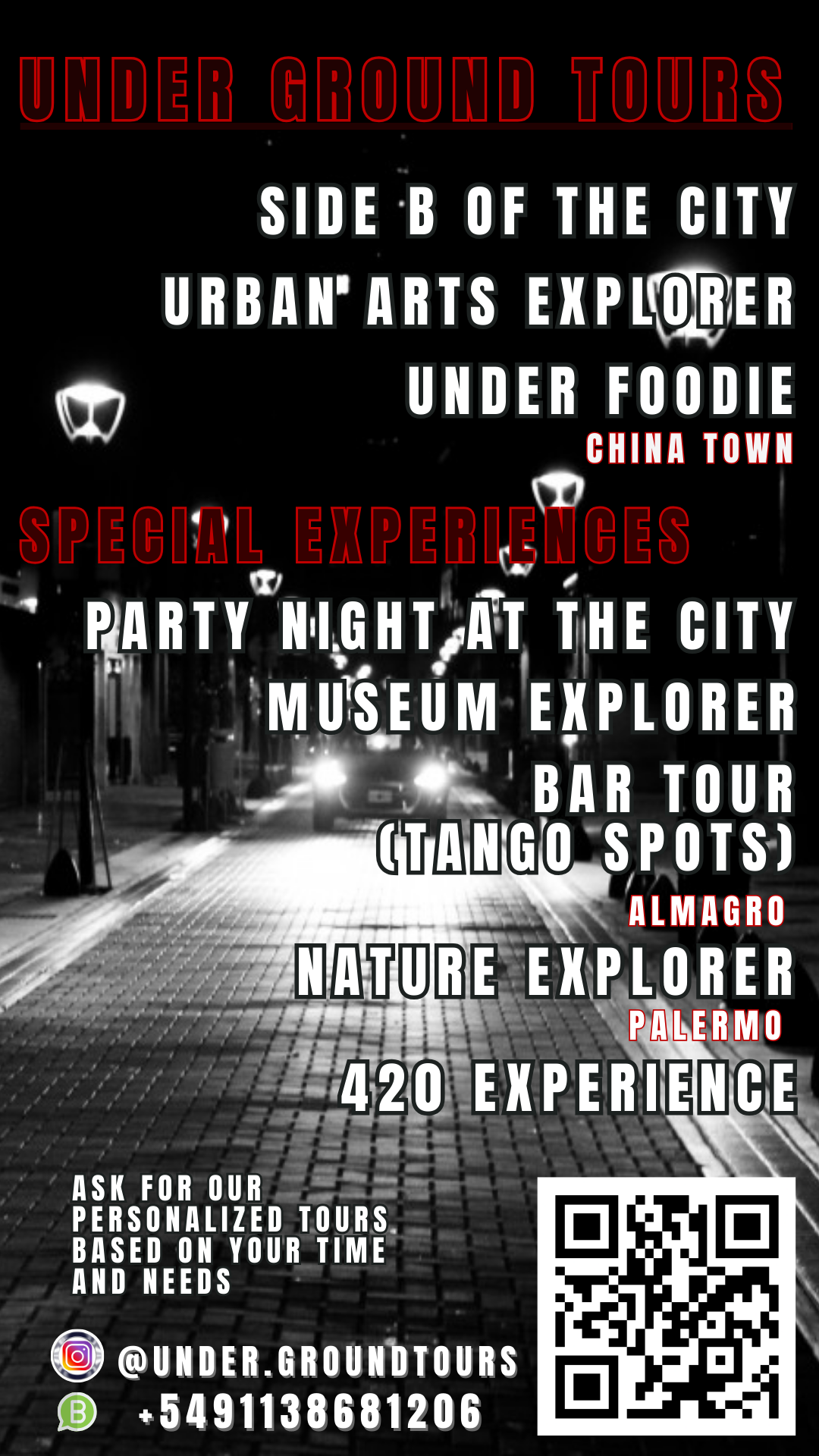 Underground Tours Arts and Experiences