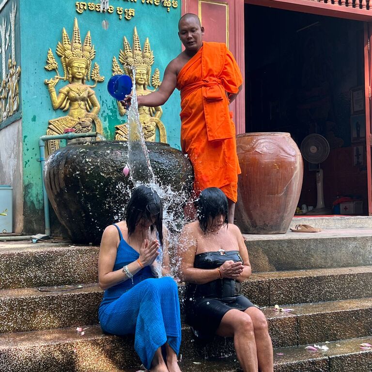 Buddhist Water Blessing and Real Life Experience with Local