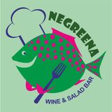 Negreena, wine & salad